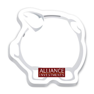 Promotional Sticky Notes: 3 inch x 3 inch Piggy Bank Shaped Sticky Notes